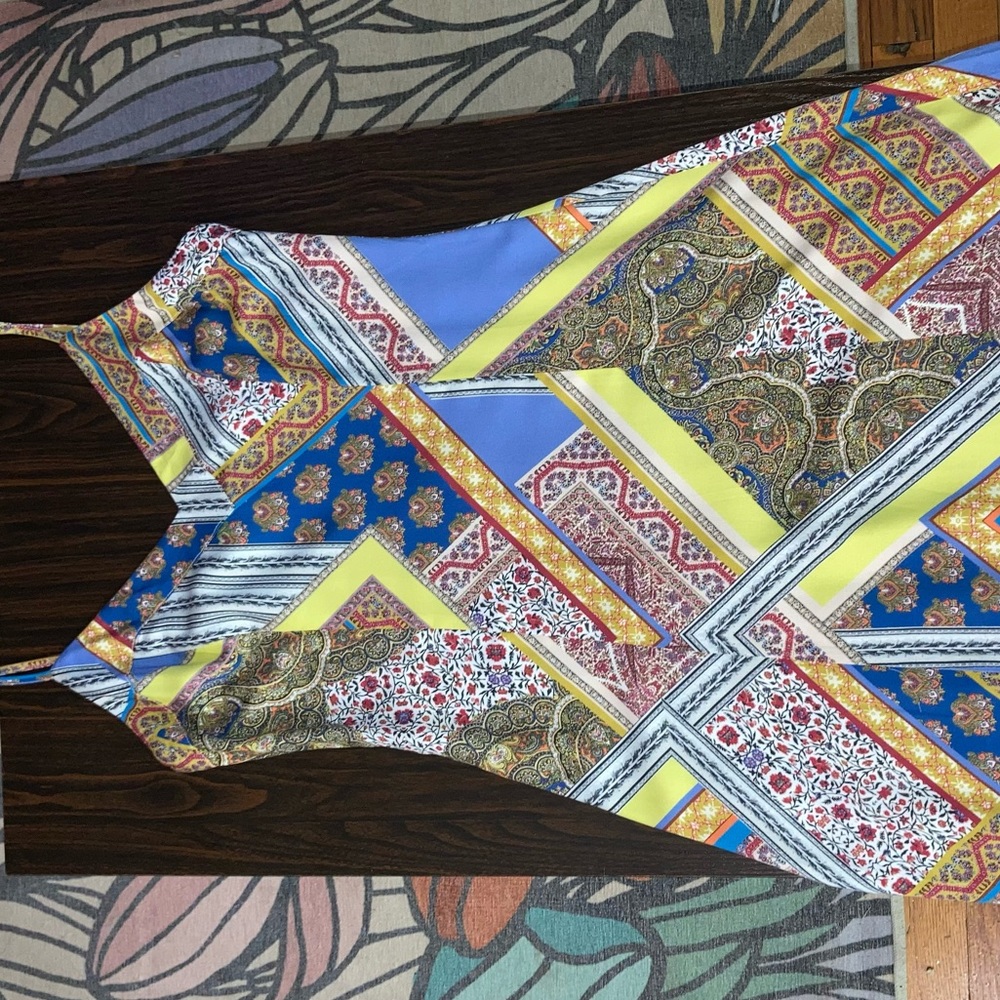 L'agence Patchwork Style Patterned Side Slit Dres… - image 7